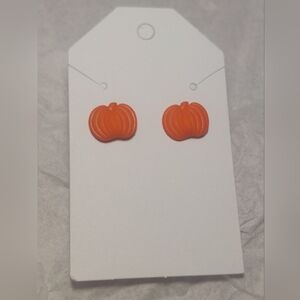 3/$10 Mini Orange Pumpkin Post Earrings Mix & Match